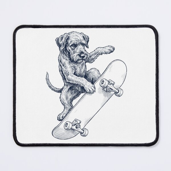 Item preview, Vintage Giant Schnauzer Skateboarding Skate Dog Dad Lover designed and sold by DoodleTortle.