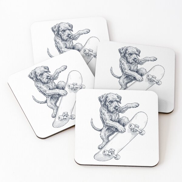 Item preview, Vintage Giant Schnauzer Skateboarding Skate Dog Dad Lover designed and sold by DoodleTortle.