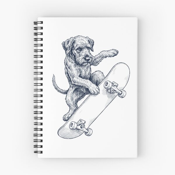 Item preview, Vintage Giant Schnauzer Skateboarding Skate Dog Dad Lover designed and sold by DoodleTortle.