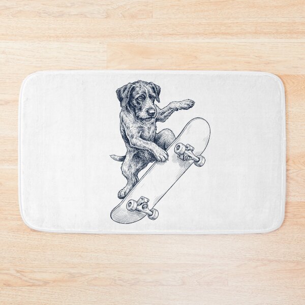 Item preview, Vintage German Wirehaired Pointer Skateboarding Skate Dog Dad Lover designed and sold by DoodleTortle.