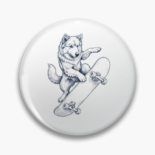Item preview, Vintage Icelandic Sheepdog Skateboarding Skate Dog Dad Lover designed and sold by DoodleTortle.