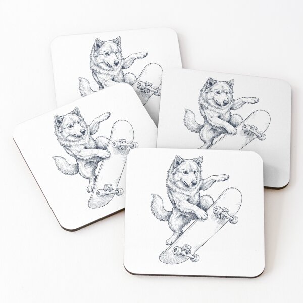 Item preview, Vintage Icelandic Sheepdog Skateboarding Skate Dog Dad Lover designed and sold by DoodleTortle.