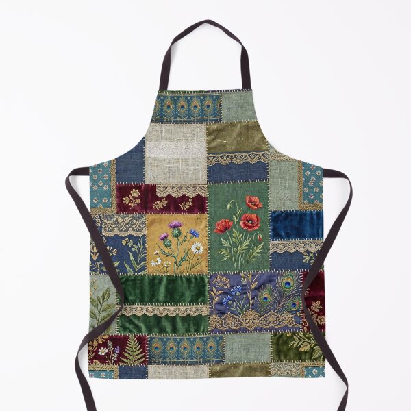 Item preview, Boho Botanical Patchwork with Peacock Feathers designed and sold by JacquiTaylorArt.