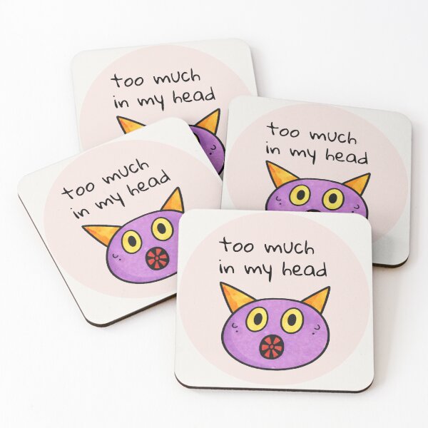 Item preview, Too Much In My Head Anxiety Quote designed and sold by SoftBeing.