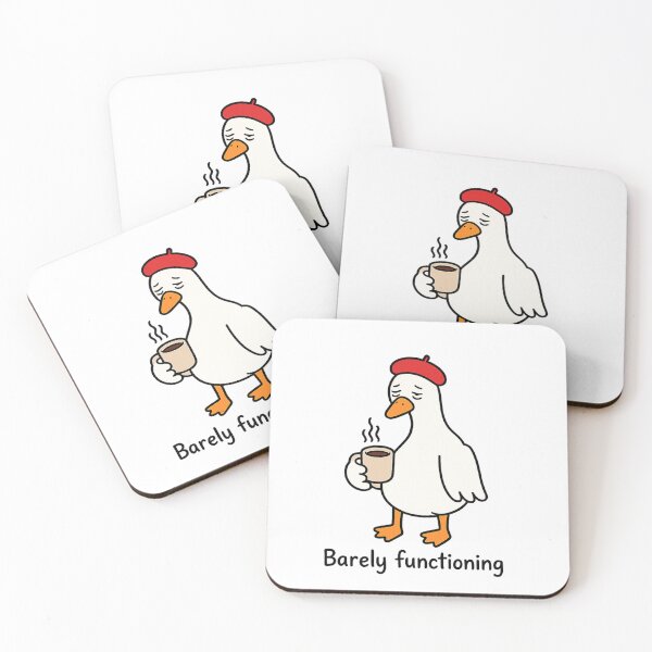 Item preview, Barely Functioning Coffee Goose Cartoon designed and sold by ByLusya.