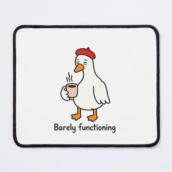 Item preview, Barely Functioning Coffee Goose Cartoon designed and sold by ByLusya.
