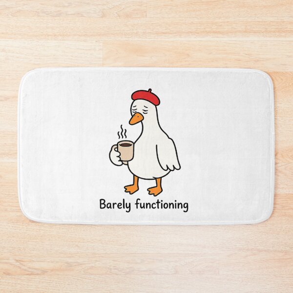 Item preview, Barely Functioning Coffee Goose Cartoon designed and sold by ByLusya.