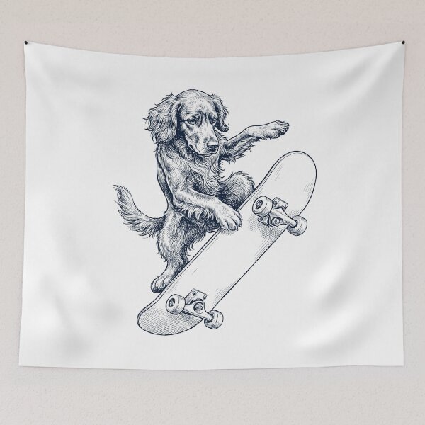 Item preview, Vintage Irish Setter Skateboarding Skate Dog Dad Lover designed and sold by DoodleTortle.
