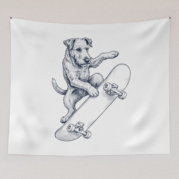 Item preview, Vintage Irish Terrier Skateboarding Skate Dog Dad Lover designed and sold by DoodleTortle.