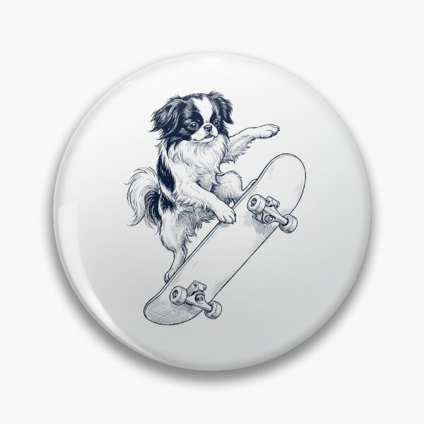 Item preview, Vintage Japanese Chin Skateboarding Skate Dog Dad Lover designed and sold by DoodleTortle.