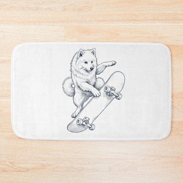 Item preview, Vintage Japanese Spitz Skateboarding Skate Dog Dad Lover designed and sold by DoodleTortle.