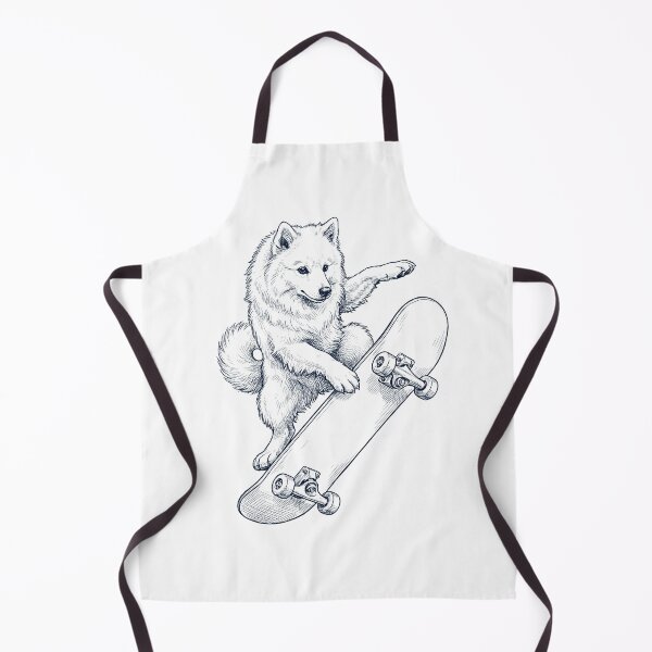 Item preview, Vintage Japanese Spitz Skateboarding Skate Dog Dad Lover designed and sold by DoodleTortle.