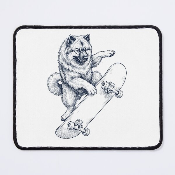 Item preview, Vintage Keeshond Skateboarding Skate Dog Dad Lover designed and sold by DoodleTortle.