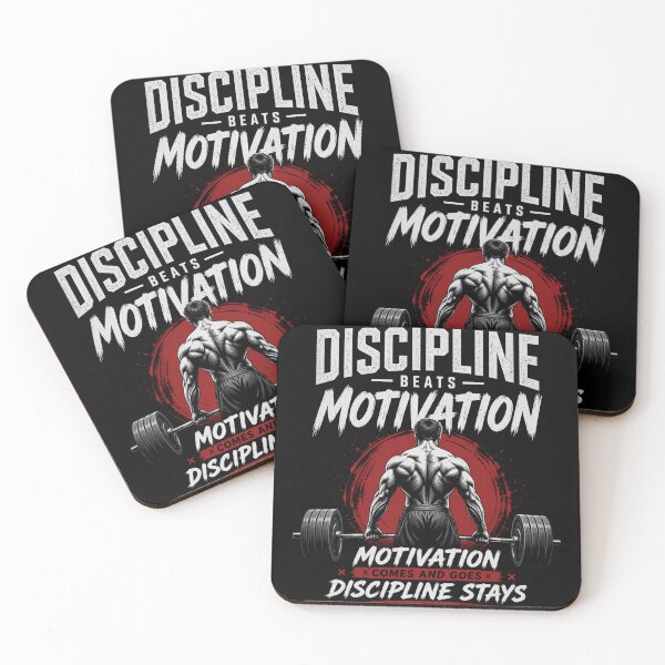 Item preview, Discipline Beats Motivation – Hardcore Gym Workout Fitness Design designed and sold by Sidz08.