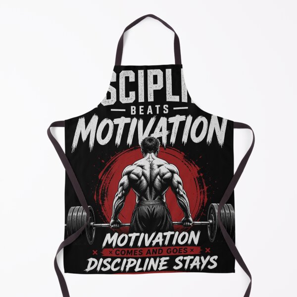 Item preview, Discipline Beats Motivation – Hardcore Gym Workout Fitness Design designed and sold by Sidz08.