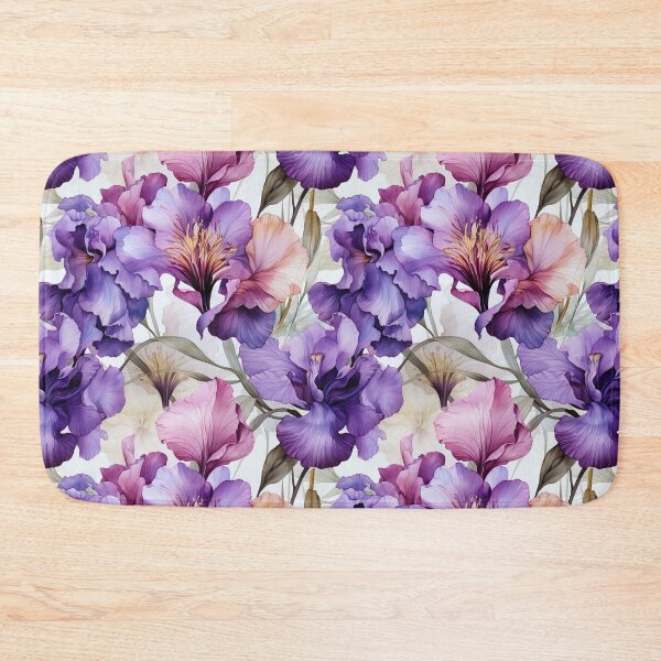 Item preview, Purple Watercolor Iris flower pattern designed and sold by Leylita Design.