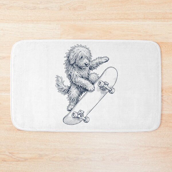 Item preview, Vintage Komondor Skateboarding Skate Dog Dad Lover designed and sold by DoodleTortle.