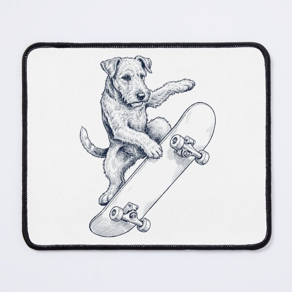 Item preview, Vintage Lakeland Terrier Skateboarding Skate Dog Dad Lover designed and sold by DoodleTortle.