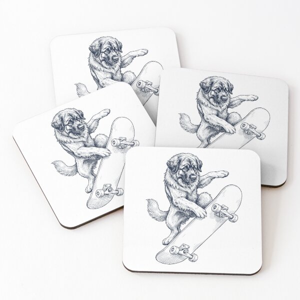 Item preview, Vintage Leonberger Skateboarding Skate Dog Dad Lover designed and sold by DoodleTortle.