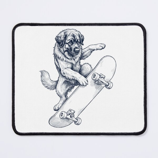 Item preview, Vintage Leonberger Skateboarding Skate Dog Dad Lover designed and sold by DoodleTortle.