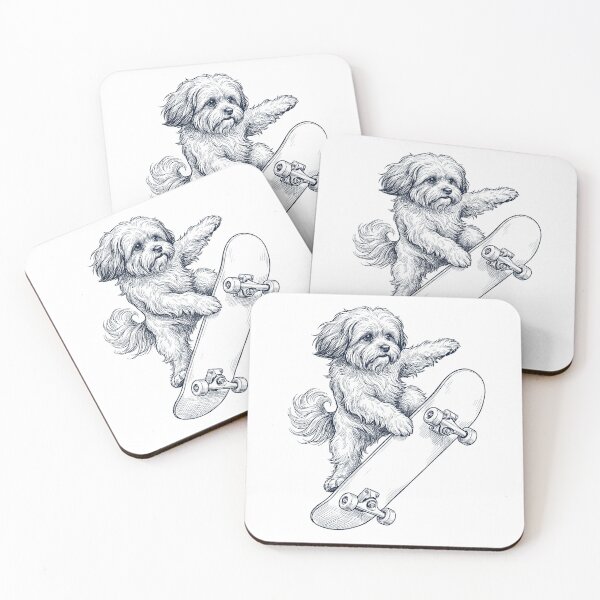 Item preview, Vintage Lhasa Apso Skateboarding Skate Dog Dad Lover designed and sold by DoodleTortle.