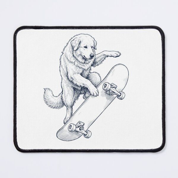Item preview, Vintage Maremma Sheepdog Skateboarding Skate Dog Dad Lover designed and sold by DoodleTortle.