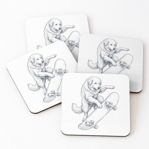 Item preview, Vintage Maremma Sheepdog Skateboarding Skate Dog Dad Lover designed and sold by DoodleTortle.