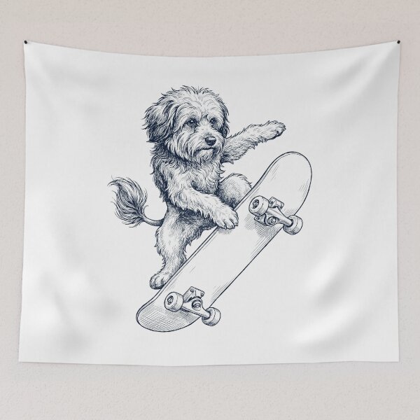 Item preview, Vintage Lowchen Skateboarding Skate Dog Dad Lover designed and sold by DoodleTortle.