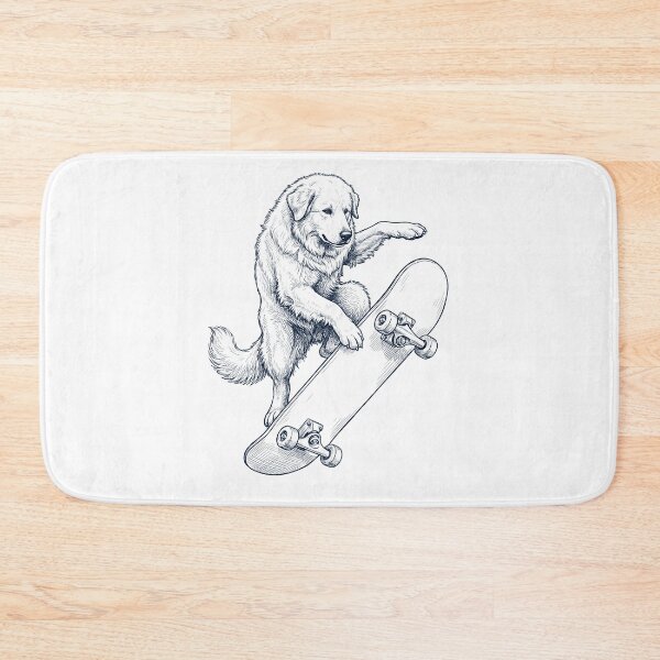Item preview, Vintage Maremma Sheepdog Skateboarding Skate Dog Dad Lover designed and sold by DoodleTortle.