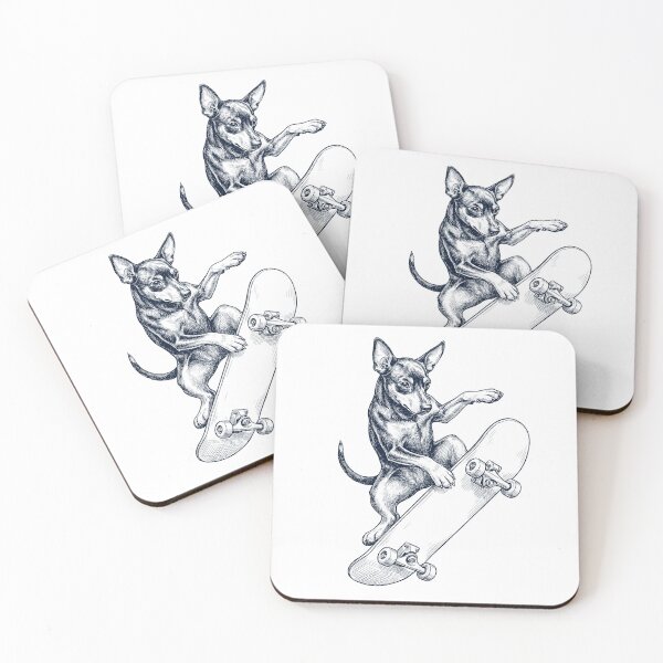 Item preview, Vintage Miniature Pinscher Skateboarding Skate Dog Dad Lover designed and sold by DoodleTortle.