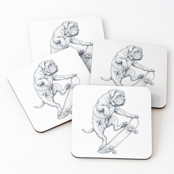 Item preview, Vintage Neapolitan Mastiff Skateboarding Skate Dog Dad Lover designed and sold by DoodleTortle.