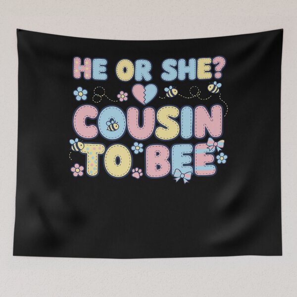 Item preview, Gender Reveal He Or She Cousin To Bee Baby Shower designed and sold by LuminOrb.