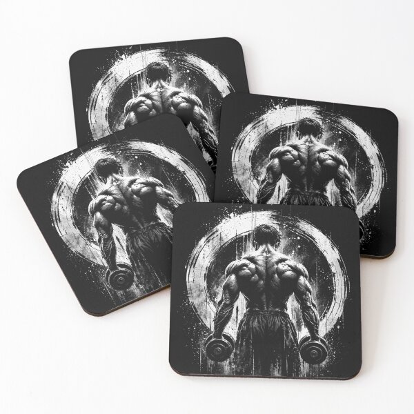 Item preview, Aesthetic Bodybuilder Dumbbell Illustration – Minimal Gym Fitness Design ? designed and sold by Sidz08.