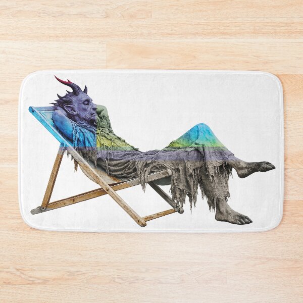 Item preview, Just Chillax Demon Beach - retro horror relax designed and sold by Glitch Ink.