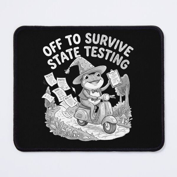 Item preview, Off To Survive State Testing Funny Frog Wizard Student Teacher Test Day designed and sold by graphixpolash.