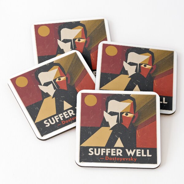 Item preview, Suffer Well – Dostoyevsky Quote | Constructivist Literary Art Print designed and sold by OzzFrequency.