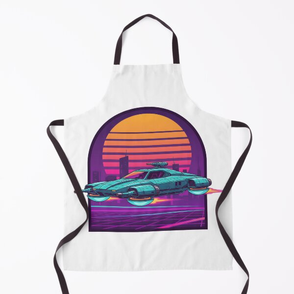 Item preview, Retro Futuristic Hover Car Neon Sunset Synthwave Style. designed and sold by The-T-In-Retro.