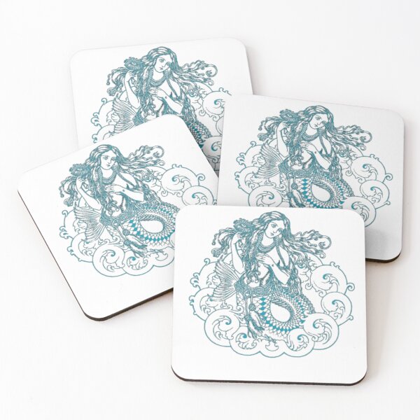 Item preview, Mermaid Line Art | Dark Ocean Aesthetic Design | Gift for Mermaid Lovers designed and sold by SOLIORA  ATELIER.