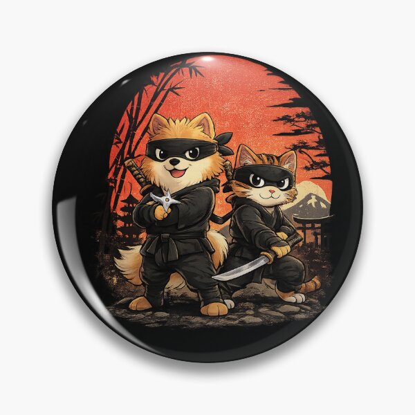 Item preview, Ninja Dog & Cat Ready for Battle designed and sold by the-dovlat.