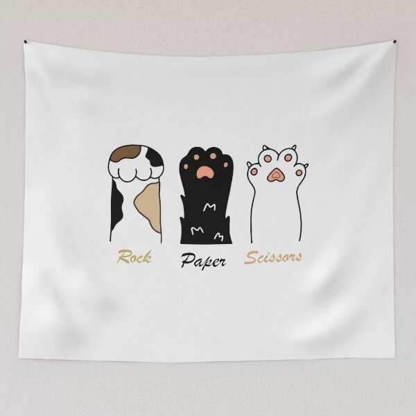 Item preview, Cat Paws Rock Paper Scissors Cute Tee designed and sold by Dmo3HarkoArt.