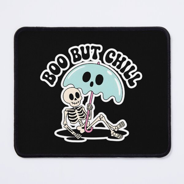 Item preview, Boo But Chill Skeleton with Umbrella – Funny Relaxed Halloween T-Shirt designed and sold by Raw Tigers.