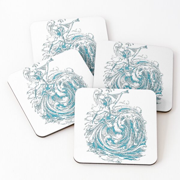 Item preview, Surfing Mermaid Wave | Ocean Fantasy Art Design | Gift for Beach Lovers designed and sold by SOLIORA  ATELIER.