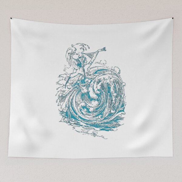Item preview, Surfing Mermaid Wave | Ocean Fantasy Art Design | Gift for Beach Lovers designed and sold by SOLIORA  ATELIER.
