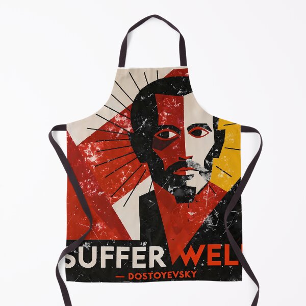 Item preview, Suffer Well – Dostoyevsky Quote | Constructivist Literary Art Print designed and sold by OzzFrequency.