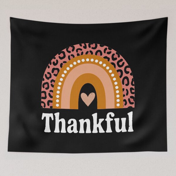 Item preview, Leopard Rainbow Thankful Thanksgiving Teacher designed and sold by papertaless.