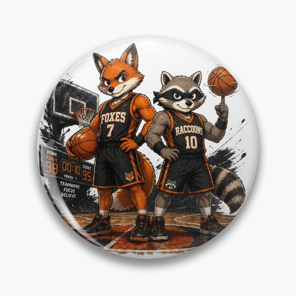 Item preview, COURT DOMINATION – Fox & Raccoon Basketball Kings designed and sold by the-dovlat.