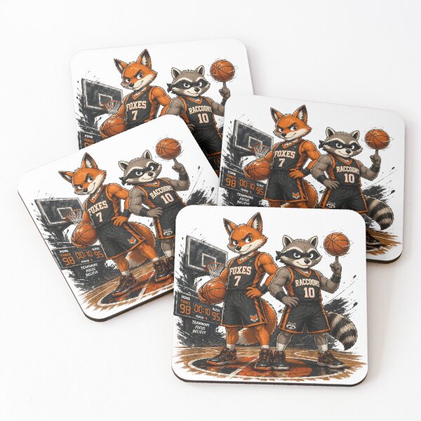 Item preview, COURT DOMINATION – Fox & Raccoon Basketball Kings designed and sold by the-dovlat.