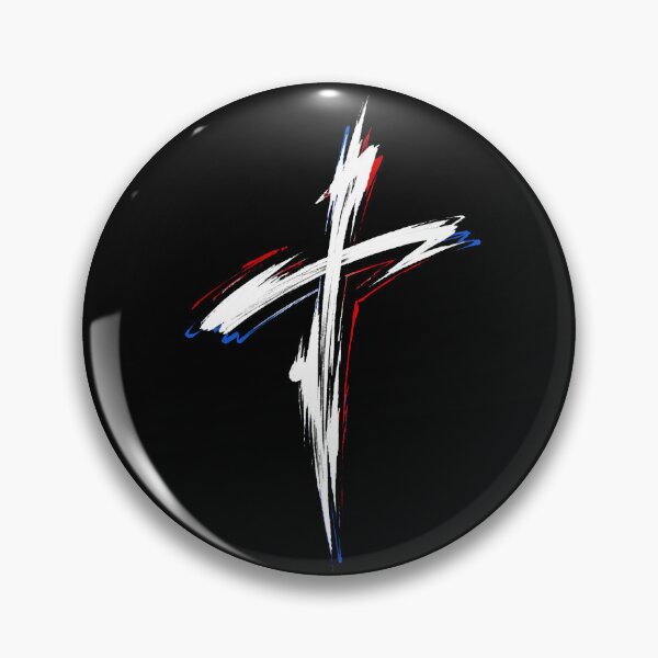 Item preview, Patriotic Christian Cross Brush Stroke Faith Design designed and sold by Fradikal.