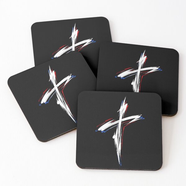 Item preview, Patriotic Christian Cross Brush Stroke Faith Design designed and sold by Fradikal.