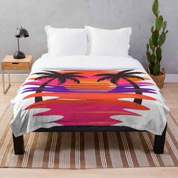 Item preview, Neon Tropical Sunset Palm Trees Retro designed and sold by Print culturee.